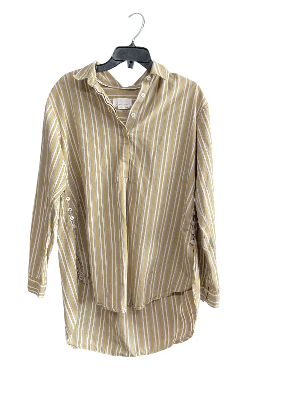 Warehouse Sale Tunic Long Sleeve By Anthropologie In Striped Pattern, Size: S