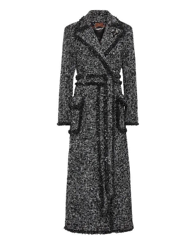 Deal Dash Tweed Long Coat