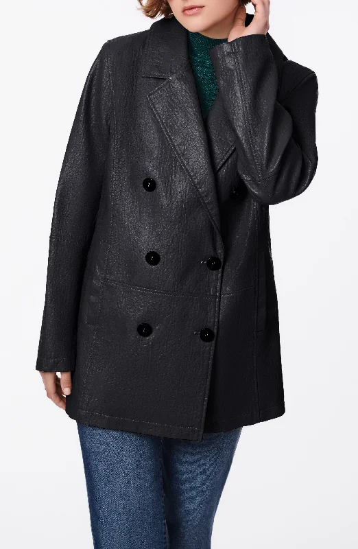 Buy Now Vegan Leather Blazer