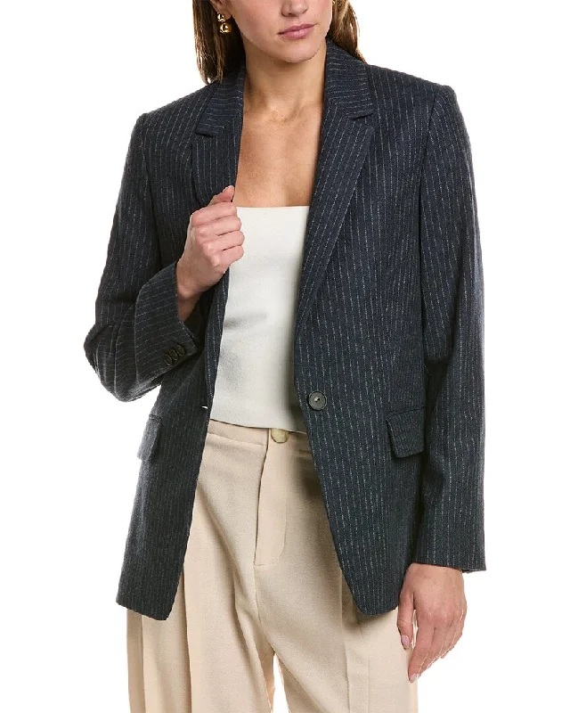 Super Sale Vince Pinstripe Flannel Wool-Blend Blazer