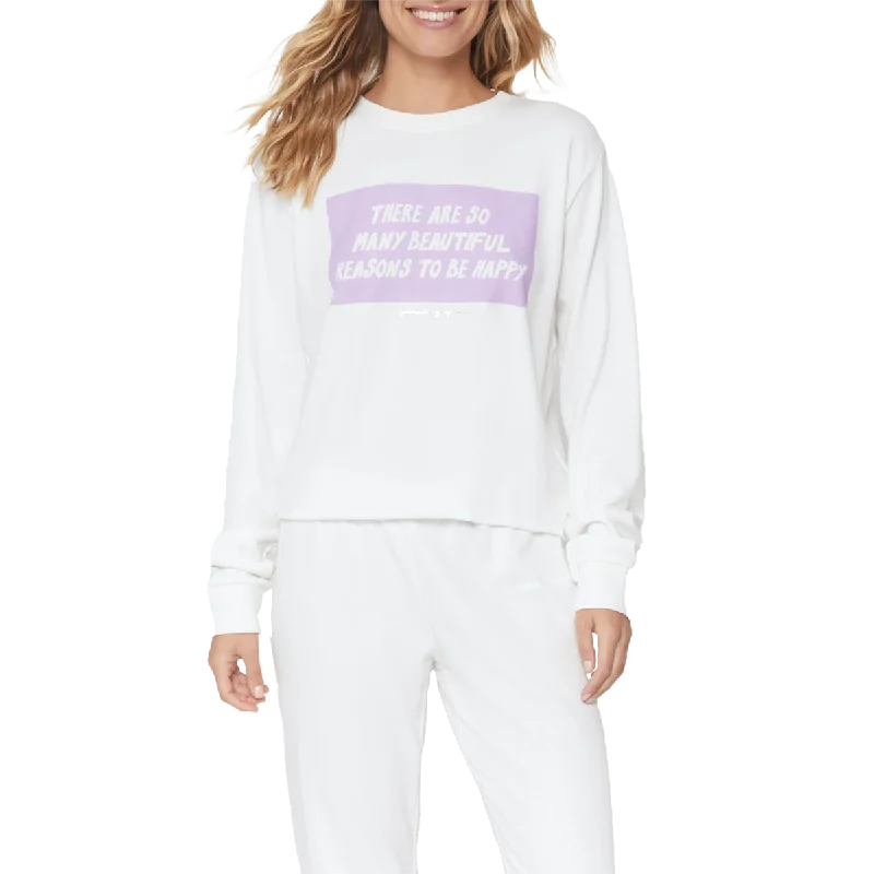 Crazy Deals Women's Happy Crop Sweatshirt