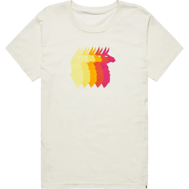 Super Deal Women's Llama Sequence Organic T Shirt
