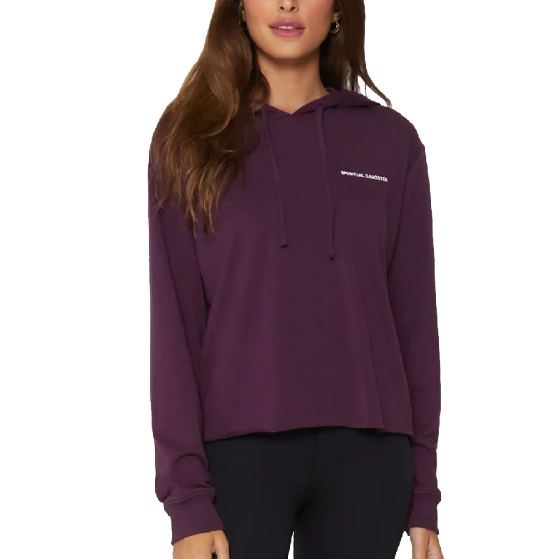 Price Cut Women's Vintage Terry Crop Hoodie