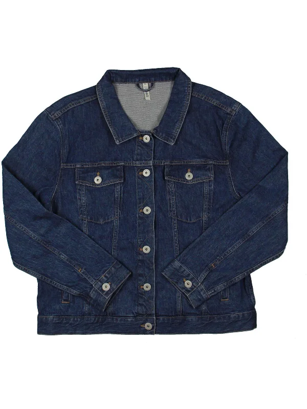 YEAR-End Clearance Womens Collar L Denim Jacket