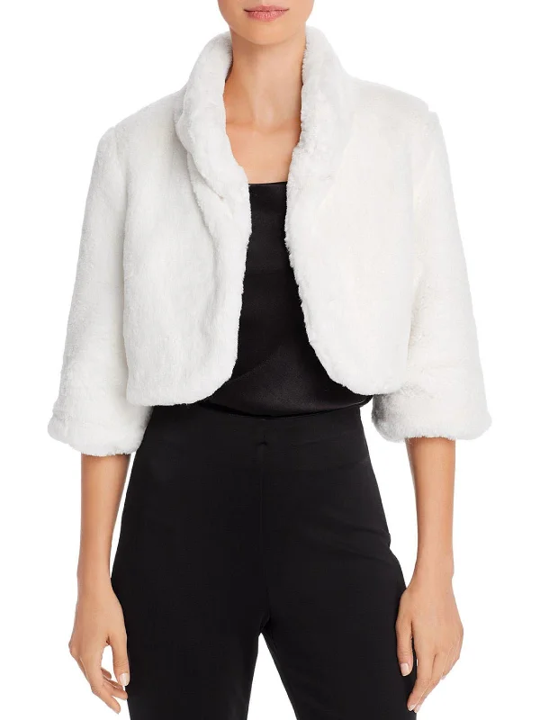 Super Sale Womens Faux Fur Dressy Bolero