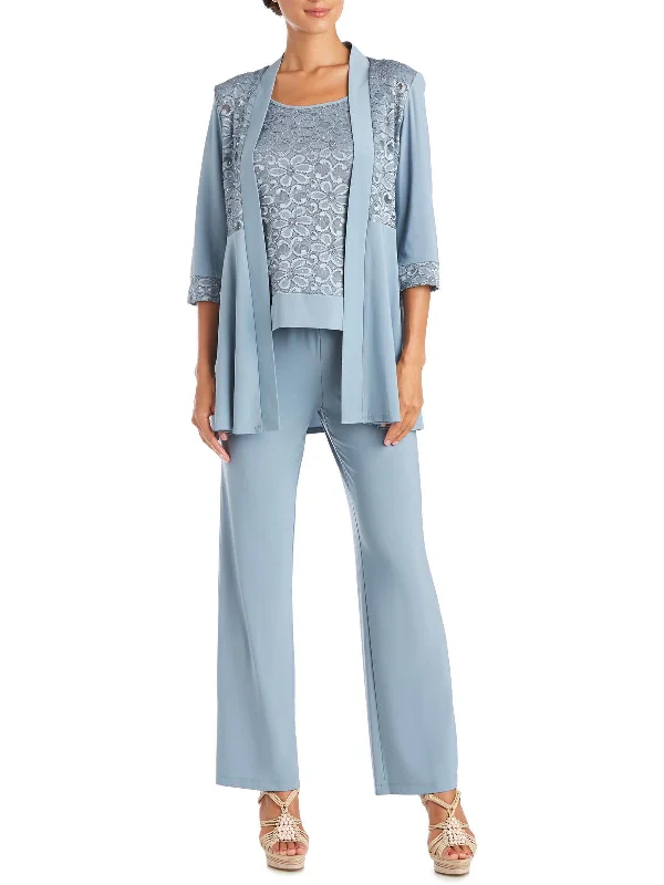 Year-End Sale Womens Lace Sequined Pant Suit