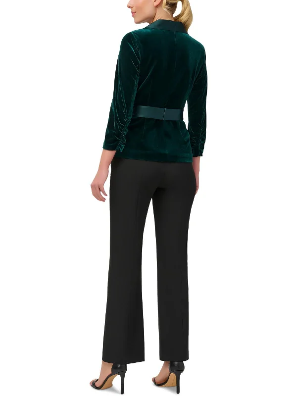 Steals and Deals Womens Satin Lapel Shawl Collar Tuxedo Jacket