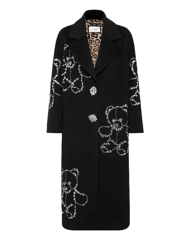 Special Savings Wool Cloth Oversize Coat Castoni Teddy Bear