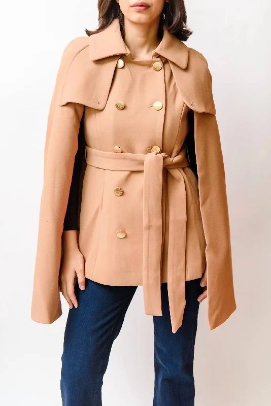 Major Savings Zosia Cape Coat In Brown