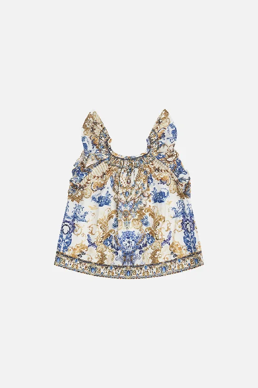 Buy More, Save More FRILL SLEEVE TOP  4-10 SOUL SEARCHING