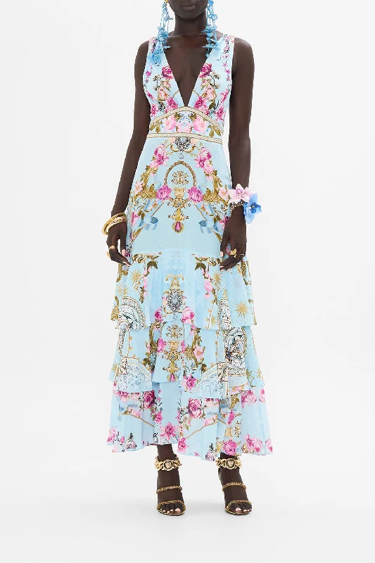 Bonus Savings TIERED RUFFLE HEM DRESS DOWN THE GARDEN PATH