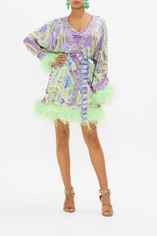 Today Only SHORT WRAP WITH FEATHERS AMSTERDAM JEWEL