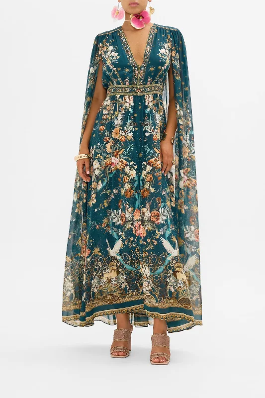 Sale Event BUTTON DRESS WITH CAPE SHE WHO WEARS THE CROWN