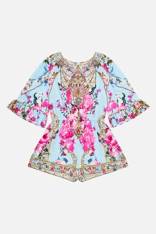 Mega Sale KIDS PLAYSUIT WITH FRILL SLEEVE 4-10 DOWN THE GARDEN PATH