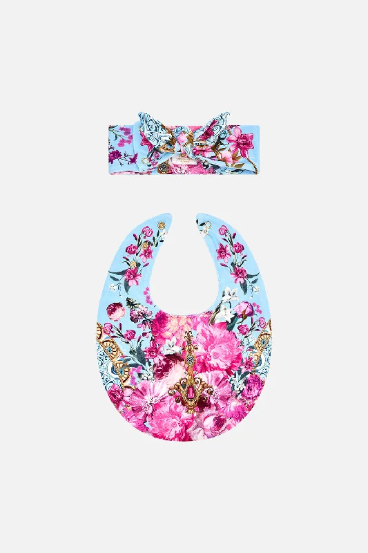 Incredible Offers BABIES OVERSIZED BIB AND HEADBAND SET DOWN THE GARDEN PATH