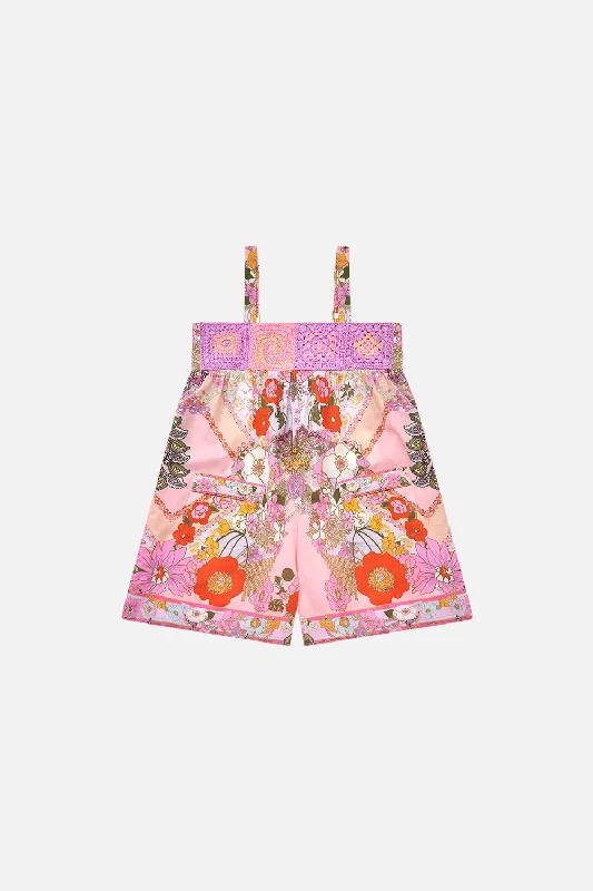 Huge Discounts KIDS PLAYSUIT WITH CROCHET PANEL CLEVER CLOGS