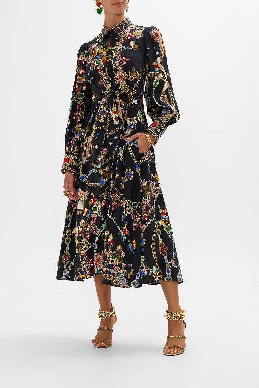 Low Prices WAIST TIE SHIRT DRESS HAPPILY EVER AFTER