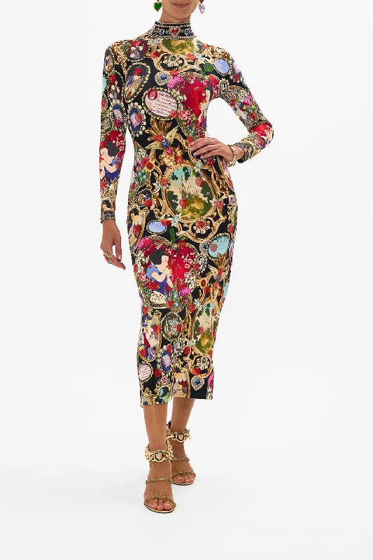 Instant Discount TURTLENECK JERSEY DRESS HAPPILY EVER AFTER