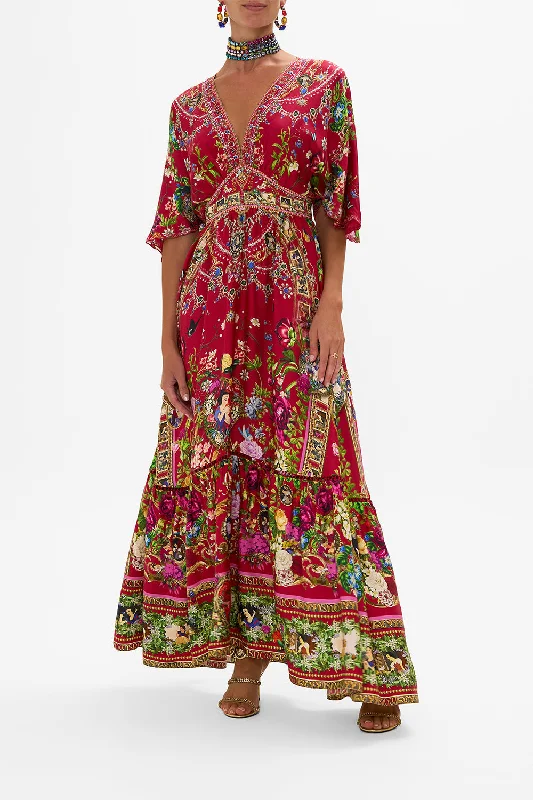 Price Cut WAISTED DRESS WITH HEM RUFFLE JUST ONE BITE SNOW WHITE