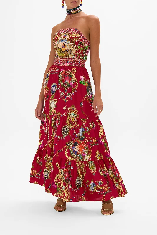 Steals and Deals HIGH WAISTED TIERED SKIRT JUST ONE BITE SNOW WHITE