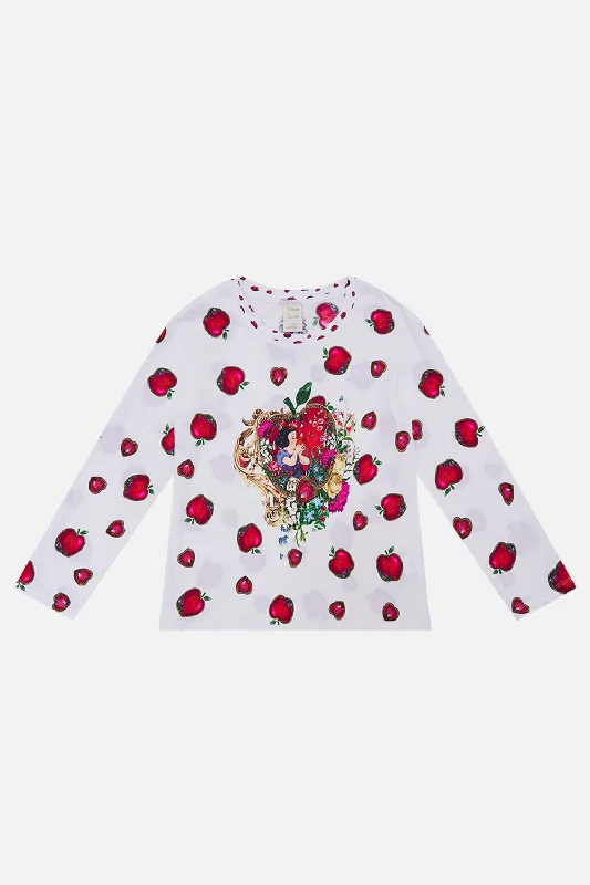 Reduced Prices KIDS' LONG SLEEVE TOP 4-10 JUST ONE BITE SNOW WHITE