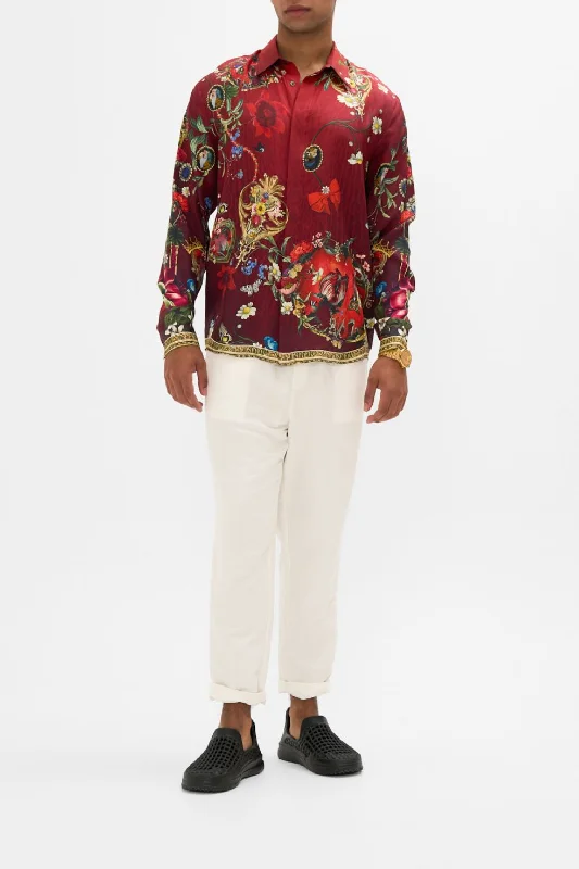 Today’s Deal LONG SLEEVE HIDDEN PLACKET SHIRT JUST ONE BITE SNOW WHITE