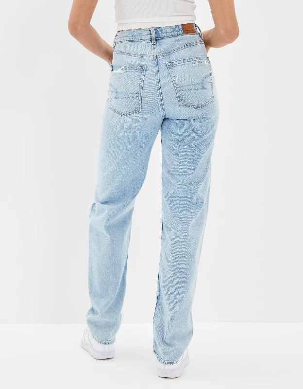 Time-Limited Offer AE Ripped Highest Waist Baggy Straight Jean
