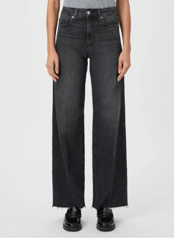 Anessa 31" Wide Leg Jean In Viper Black Distressed