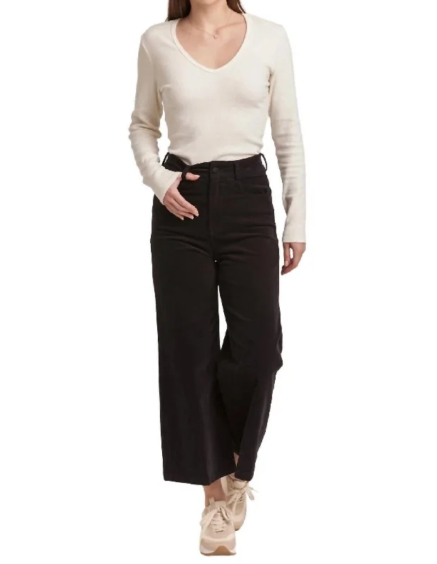 Exclusive Savings Aubrey Baby Cord Wide Leg Jean In Black