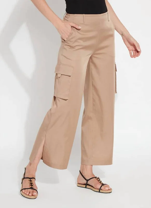Deal Frenzy Calypso Ankle Cargo Pant In Tanned