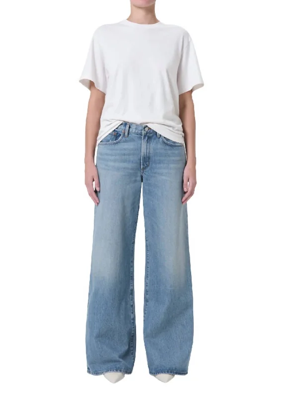Super Bargain Clara Low Rise Baggy Jeans In Signal