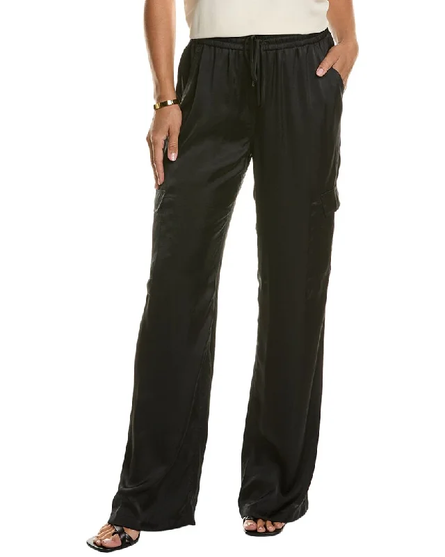Crazy Deals Elie Tahari Relaxed Satin Cargo Pant