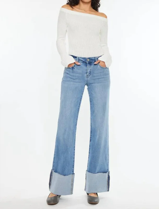 Special Discount Emma Mid Rise Wide Leg Jeans In Medium