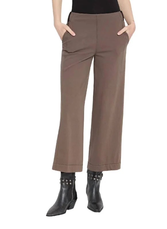 Limited Stock Franca Wide Leg Pants In Driftwood