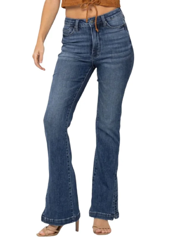 Special Price High Waist Slim Bootcut Jeans In Dark Blue
