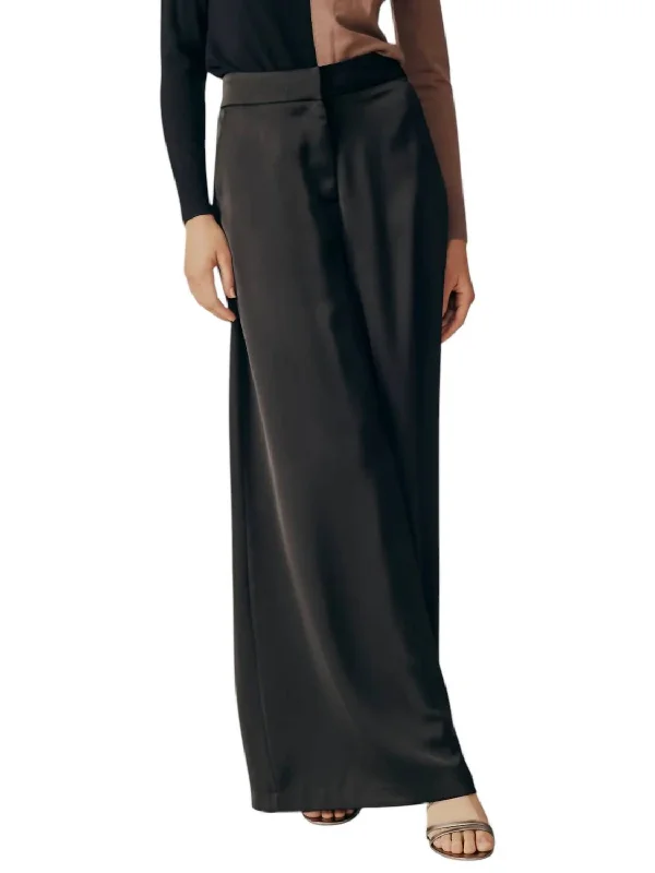 TIME-Limited Offer Iris Satin Pants In Black