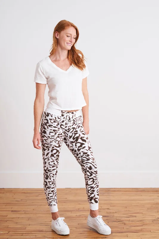 Kiara Abstract Leopard Print Jogger Pants