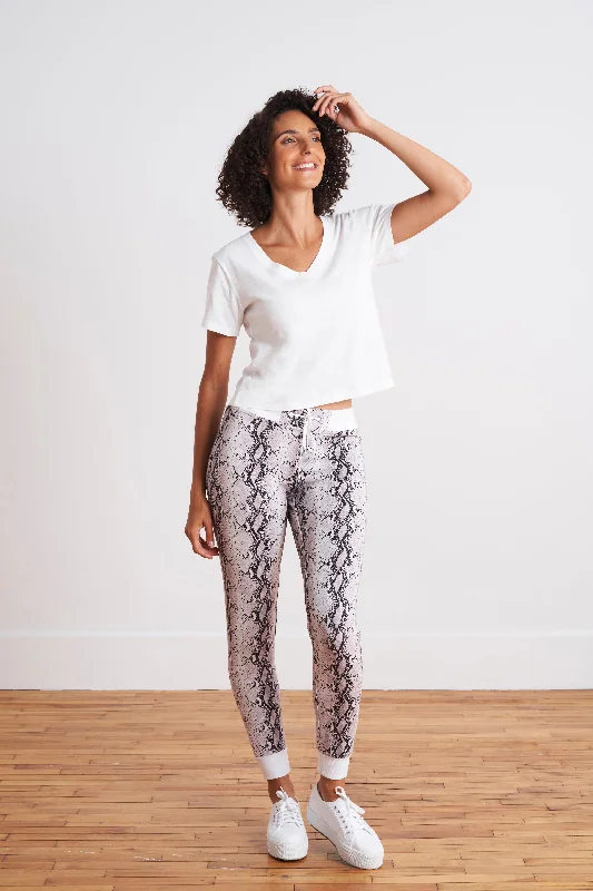 Kiara Python Print Jogger Pants