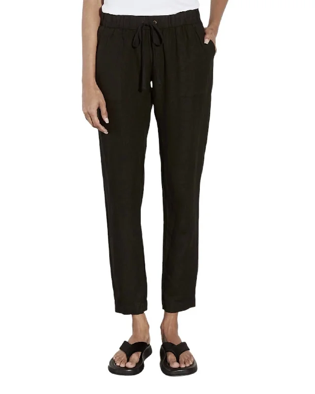 Can't Miss Linen Easy Pants In Black
