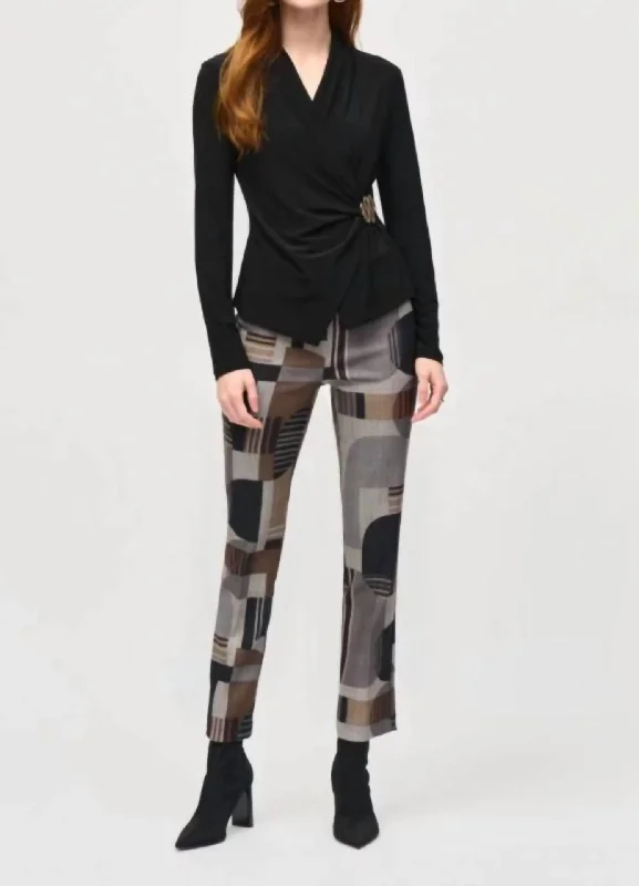 Great Deals Multi Pants In Black Multi