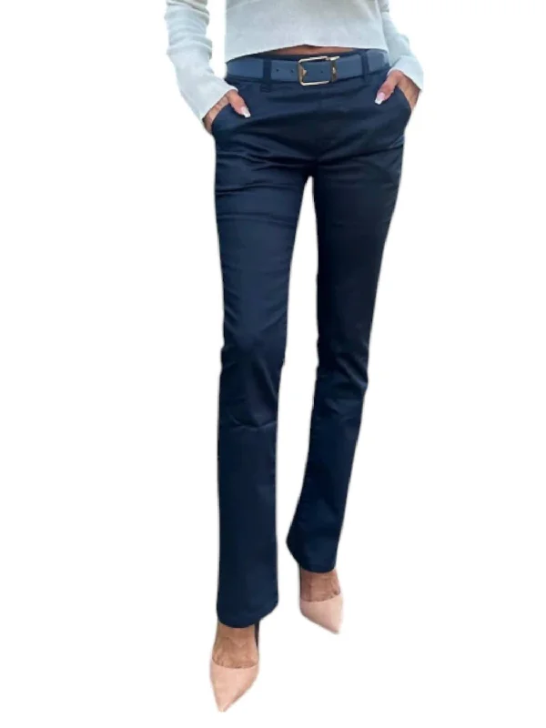 New Arrival Nansi Bootleg Pants In Blue Pebble