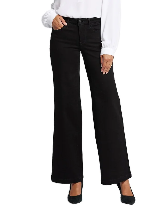 Clearance Sale NYDJ Teresa Black Wide Leg Jean