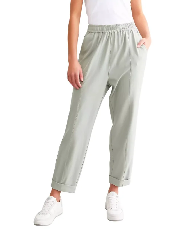 Best Bargains Oakland Turnup Taper Pant In Cool Sage