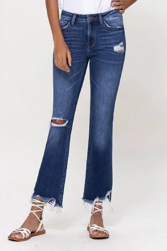 Sneak Peek Sale Sasha Mid Rise Ankle Flare Jeans In Dark Wash