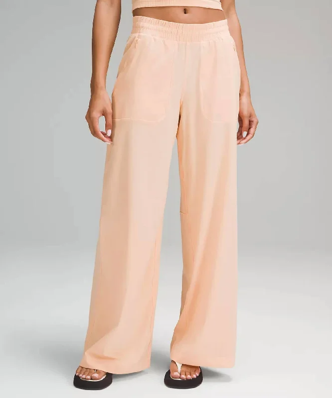 Super Bargain Swift Mid-Rise Wide-Leg Pant In Peach Bellini