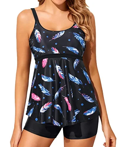 Special Buy Two Piece Tankini Bathing Suits For Women Boy Shorts Modest Swim Dress-Black Special Buy Two Piece Tankini Bathing Suits For Women Boy Shorts Modest Swim Dress-Black
