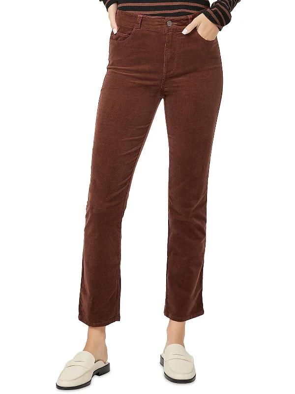 Today’s Deal Womens High Rise Corduroy Straight Leg Jeans