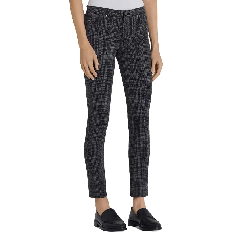 Last Chance Womens Houndstooth Mid-Rise Ankle Pants