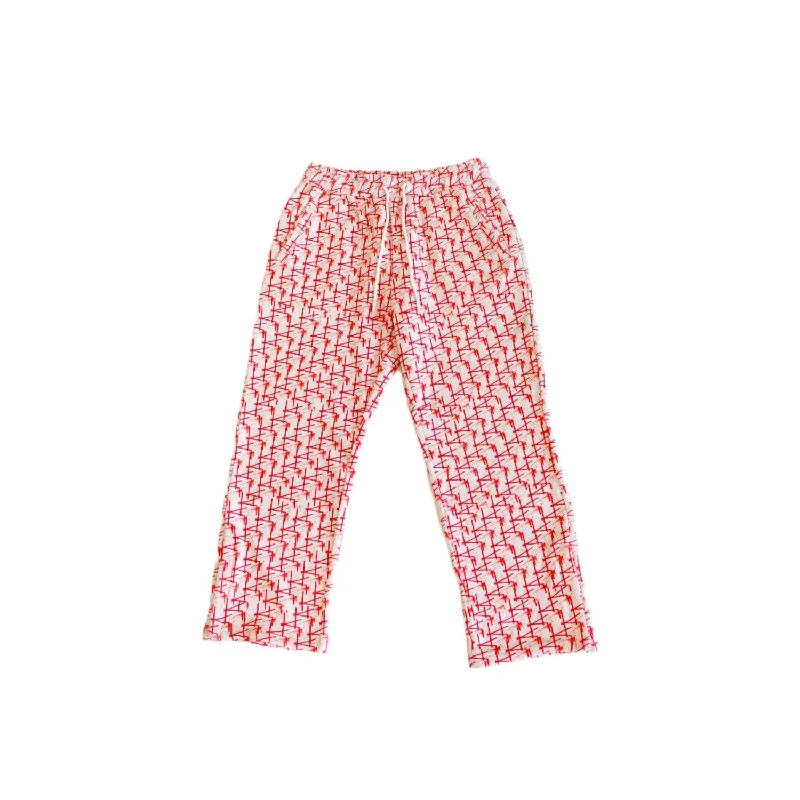 Super Deal Women's Rocket Power Sweatpants In Red/white