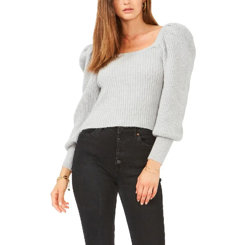 Weekend Deal 1.State Womens L13241359 Shimmer Ribbed Pullover Sweater